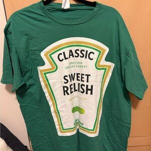 Green Classic Sweet Relish T-Shirt. Worn once on Halloween last year. No issues.
